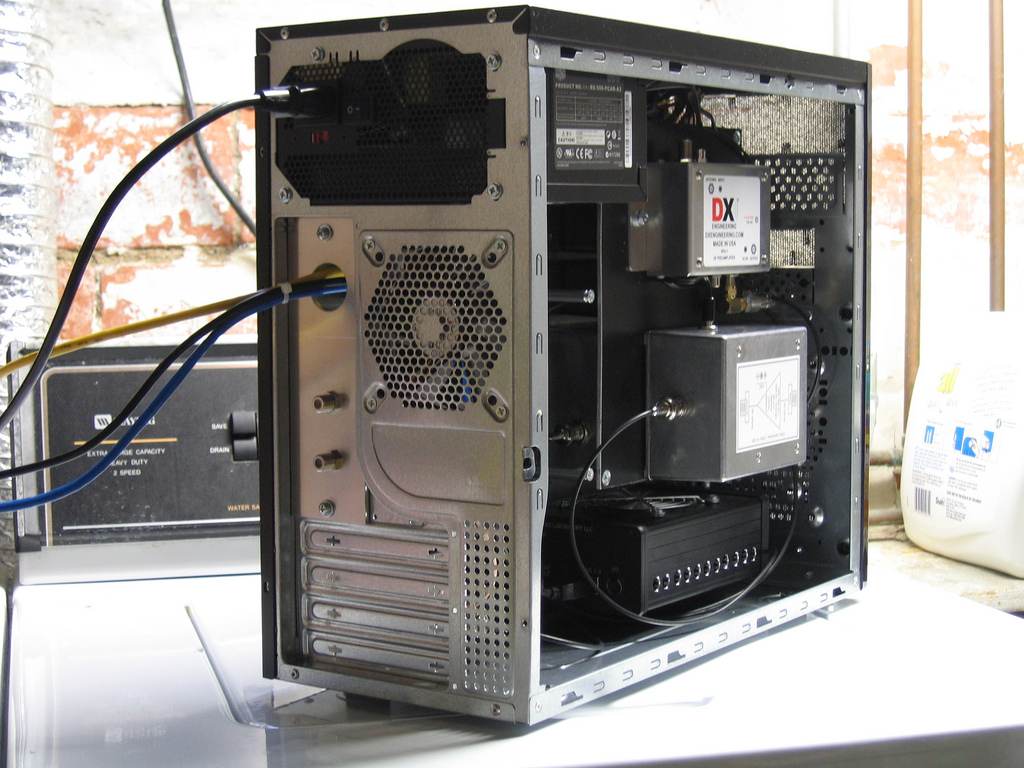 Rear Panel, PJ2T CW Skimmer Server Radio Cabinet